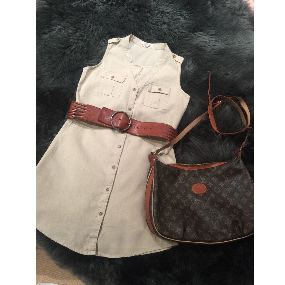 NWOT Linen Safari Dress 🔥💋